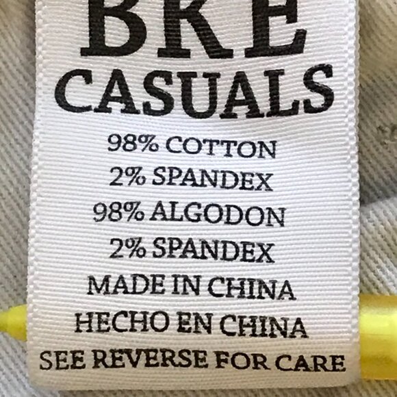 BKE Casuals Carter Jeans Men 33x30 Beige Low Rise Straight Leg Stretch Skater - Picture 12 of 13